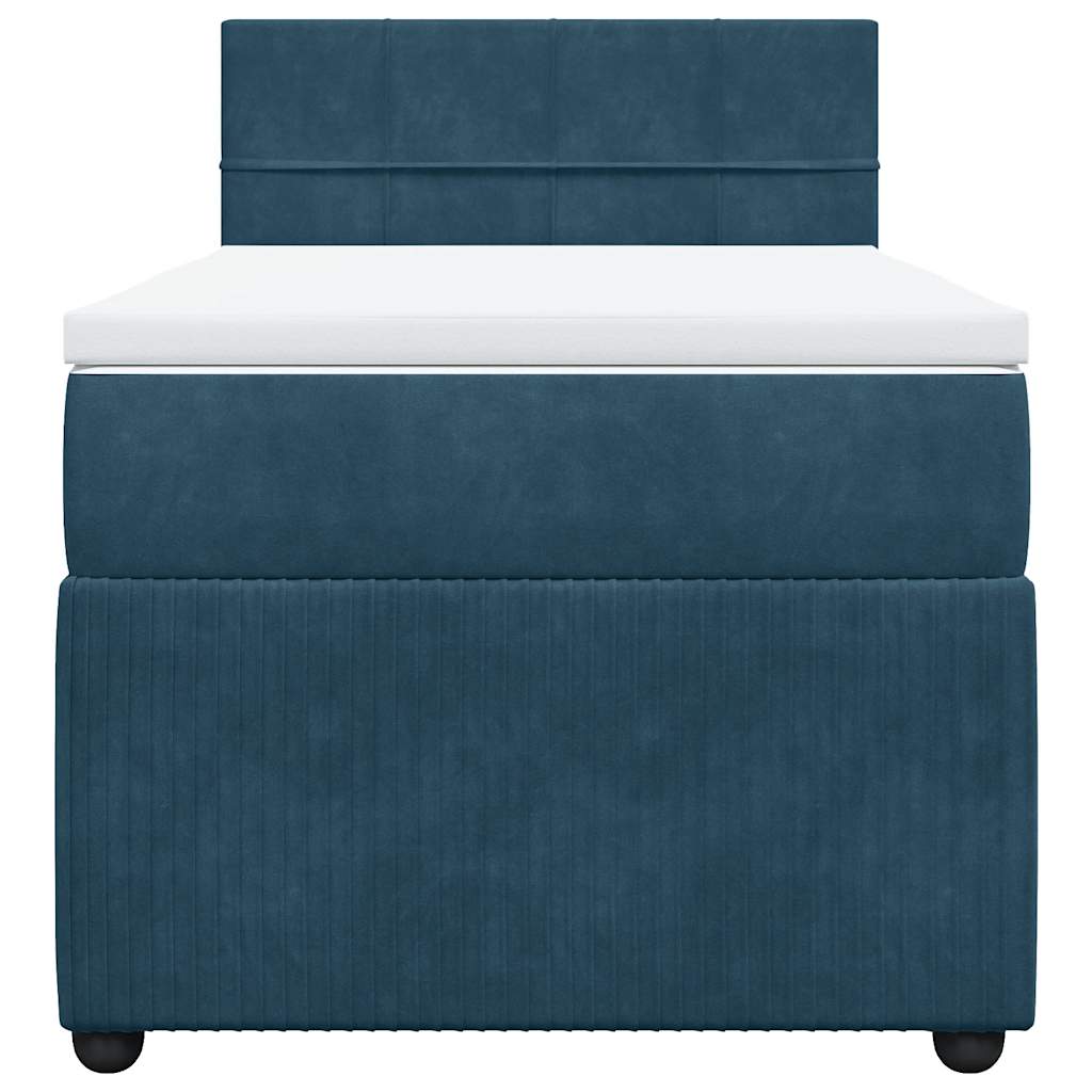 Giroletto a Molle con Materasso Blu 80x200 cm in Velluto | homemem39