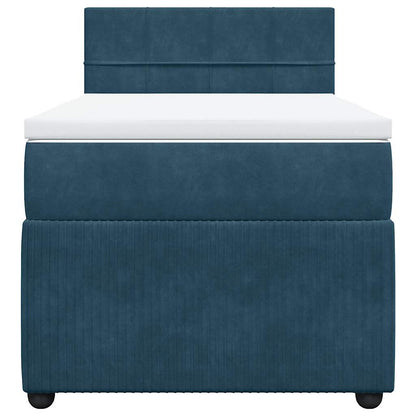 Giroletto a Molle con Materasso Blu 80x200 cm in Velluto | homemem39
