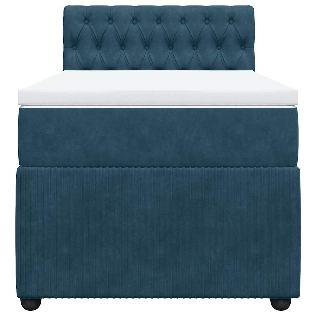 Giroletto a Molle con Materasso Blu 80x200 cm in Velluto | homemem39