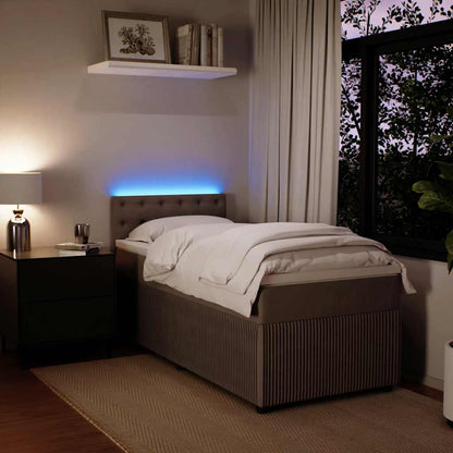 Giroletto a Molle con Materasso Grigio Chiaro 80x200 cm Velluto | homemem39