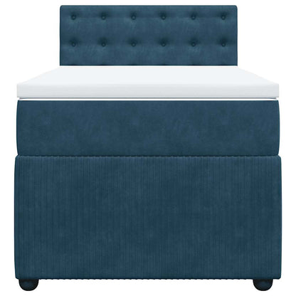 Giroletto a Molle con Materasso Blu 90x190 cm in Velluto | homemem39
