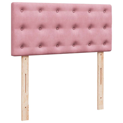 Giroletto a Molle con Materasso Rosa 90x190 cm in Velluto