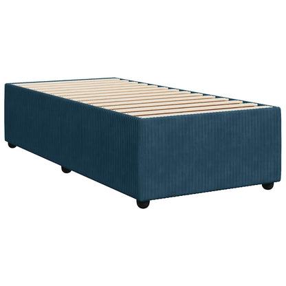 Giroletto a Molle con Materasso Blu 90x200 cm in Velluto | homemem39