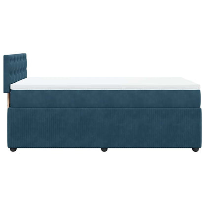 Giroletto a Molle con Materasso Blu 90x200 cm in Velluto | homemem39