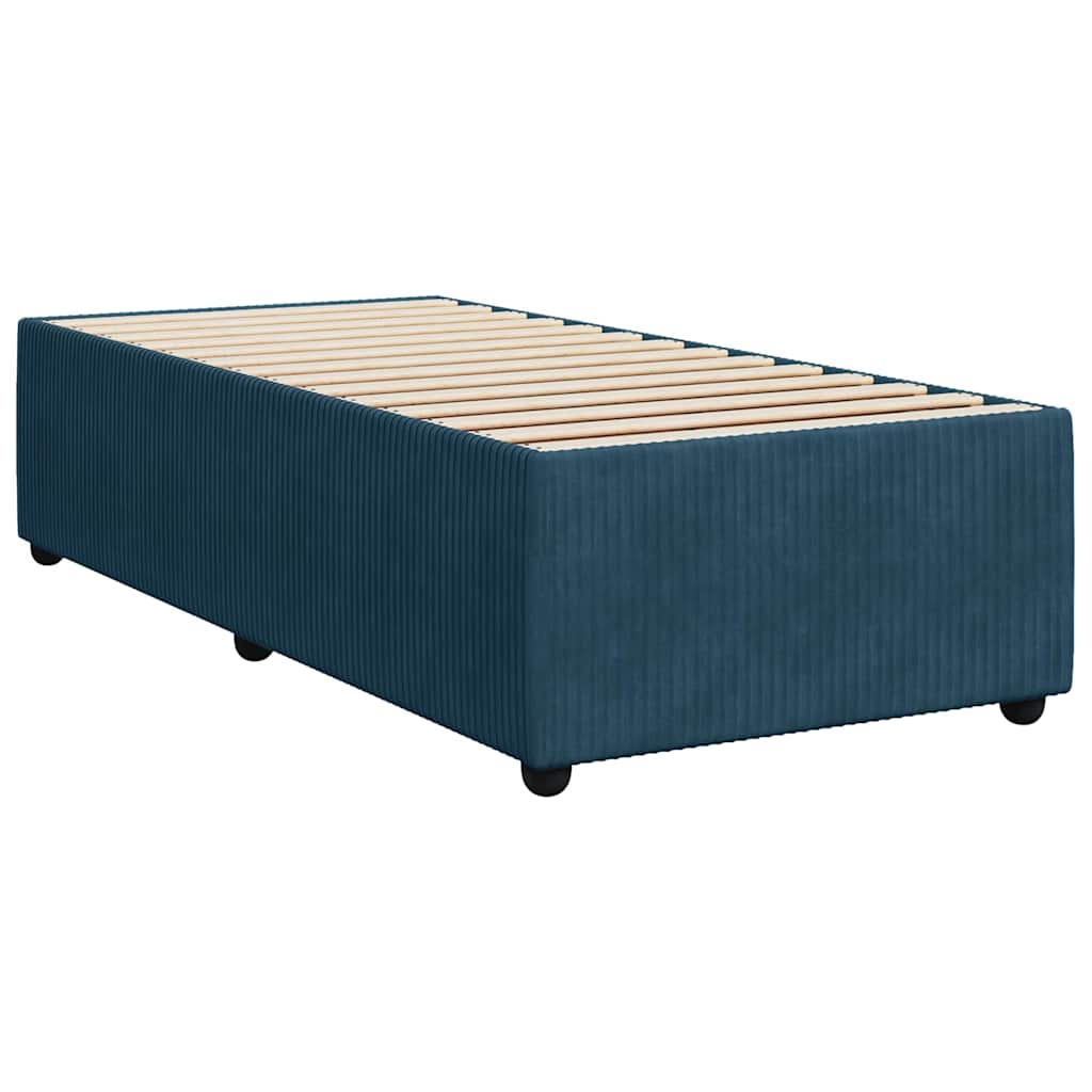 Giroletto a Molle con Materasso Blu 90x200 cm in Velluto | homemem39