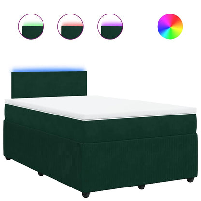 Giroletto a Molle con Materasso Verde Scuro 120x190 cm Velluto | homemem39
