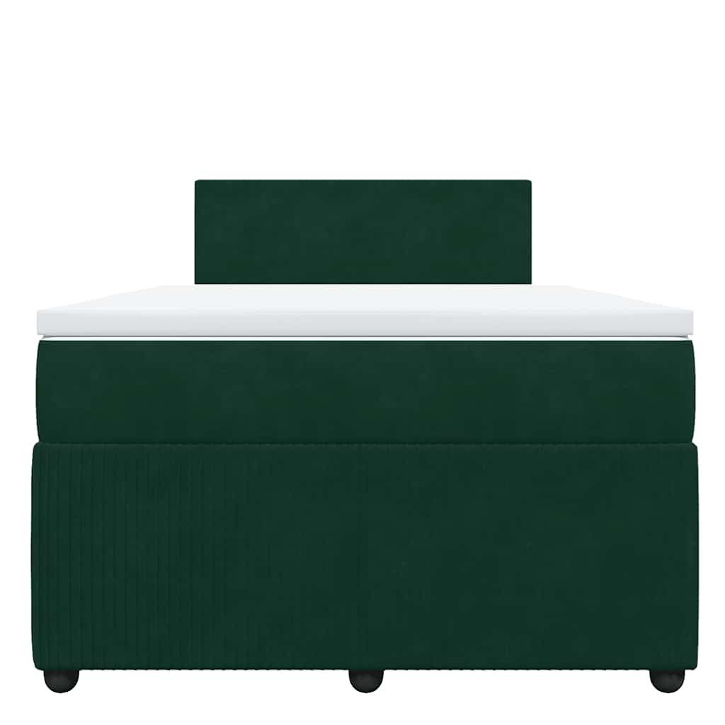 Giroletto a Molle con Materasso Verde Scuro 120x190 cm Velluto | homemem39