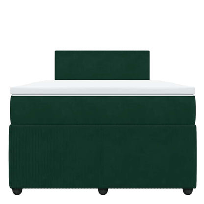 Giroletto a Molle con Materasso Verde Scuro 120x190 cm Velluto | homemem39