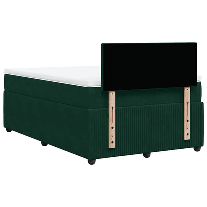 Giroletto a Molle con Materasso Verde Scuro 120x190 cm Velluto | homemem39