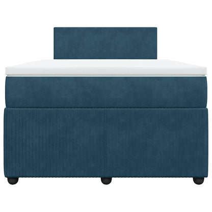 Giroletto a Molle con Materasso Blu 120x190 cm in Velluto | homemem39