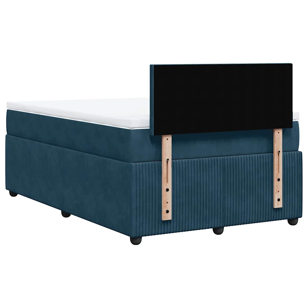 Giroletto a Molle con Materasso Blu 120x190 cm in Velluto | homemem39