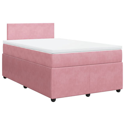 Giroletto a Molle con Materasso Rosa 120x190 cm in Velluto | homemem39