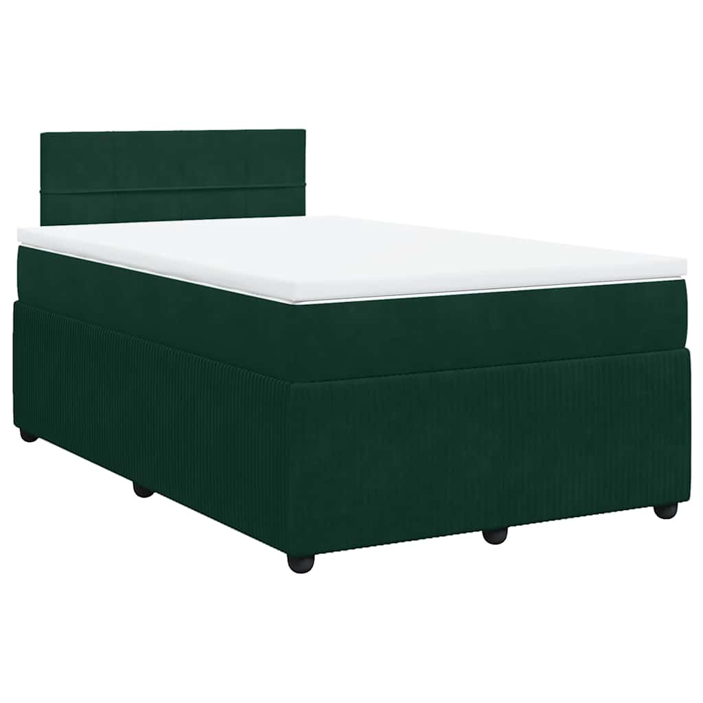 Giroletto a Molle con Materasso Verde Scuro 120x190 cm Velluto | homemem39