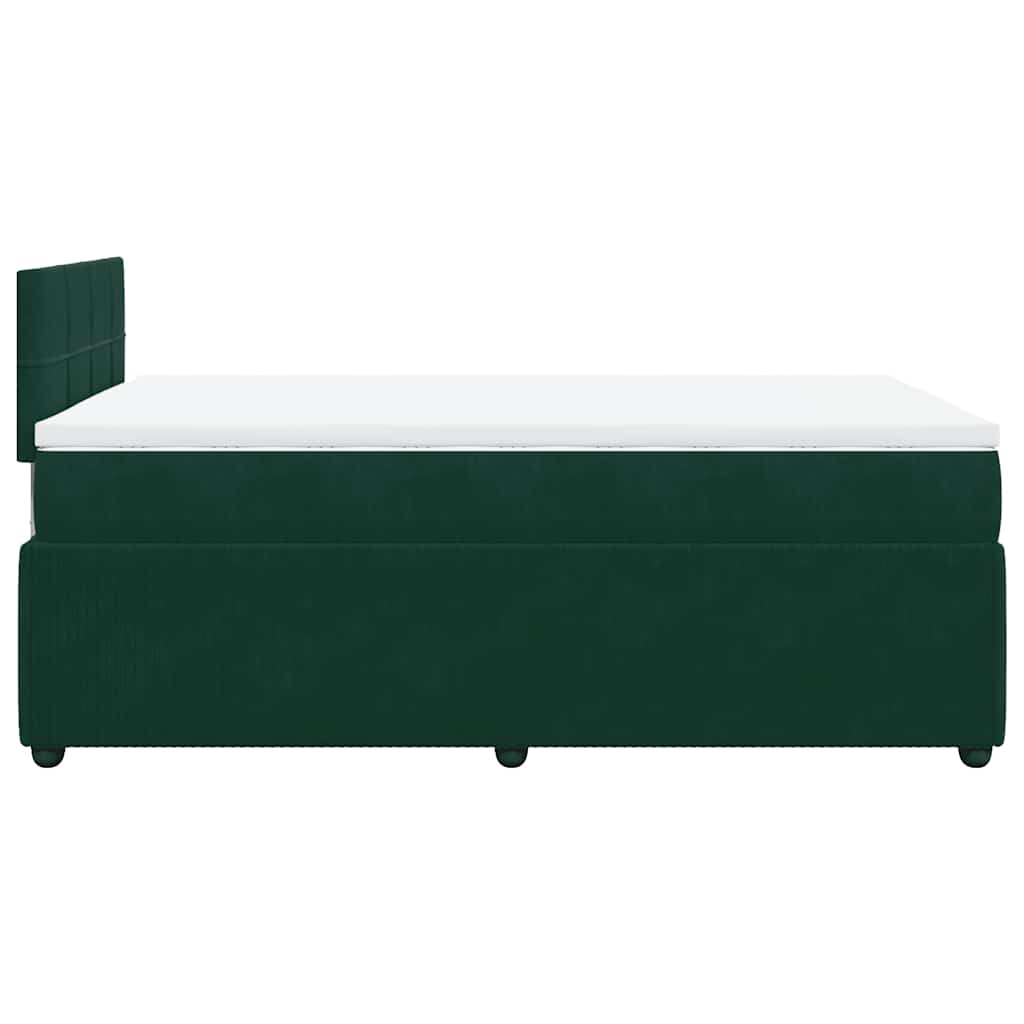 Giroletto a Molle con Materasso Verde Scuro 120x190 cm Velluto | homemem39