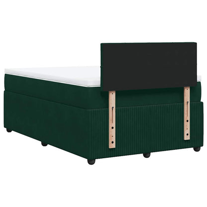 Giroletto a Molle con Materasso Verde Scuro 120x190 cm Velluto | homemem39