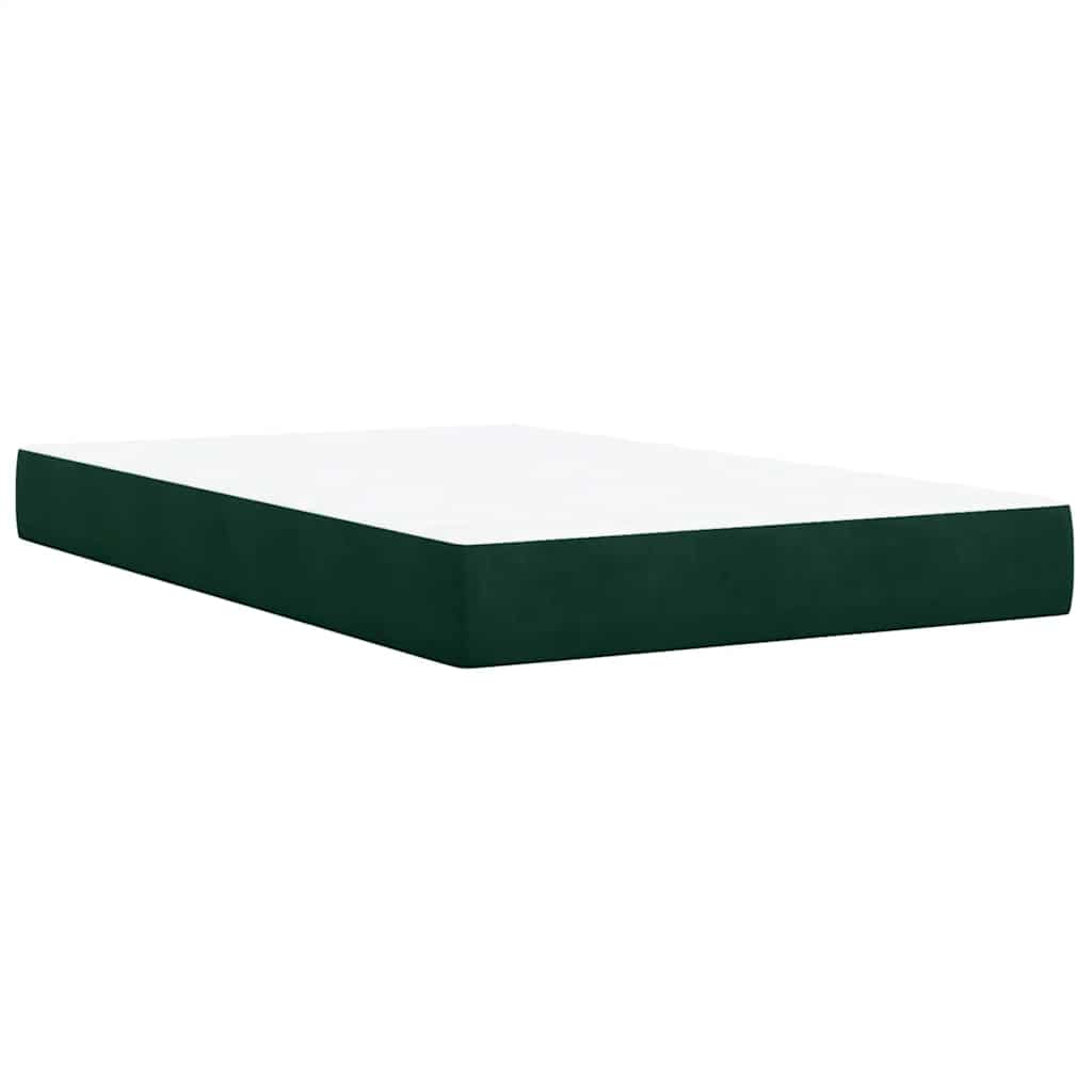 Giroletto a Molle con Materasso Verde Scuro 120x190 cm Velluto | homemem39