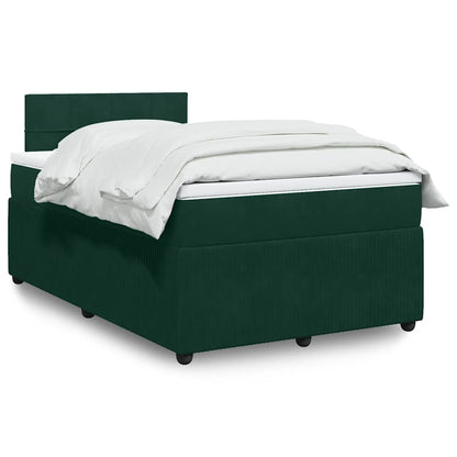 Giroletto a Molle con Materasso Verde Scuro 120x190 cm Velluto | homemem39