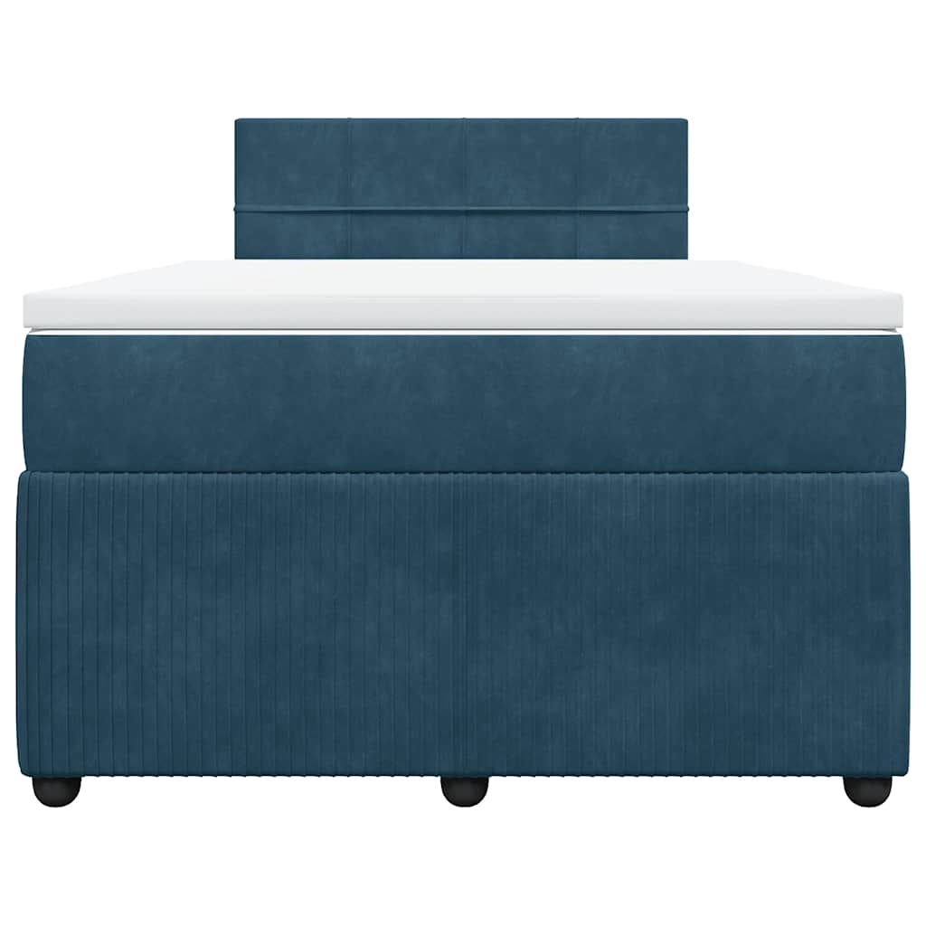 Giroletto a Molle con Materasso Blu 120x190 cm in Velluto | homemem39