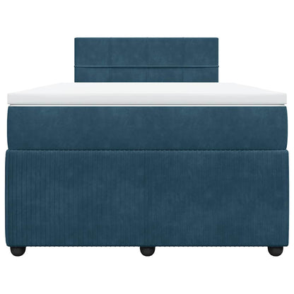 Giroletto a Molle con Materasso Blu 120x190 cm in Velluto | homemem39