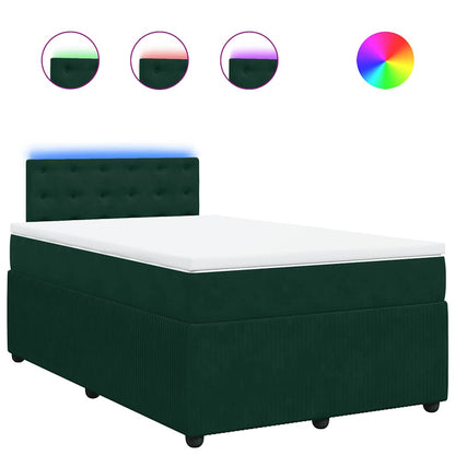 Giroletto a Molle con Materasso Verde Scuro 120x190 cm Velluto | homemem39