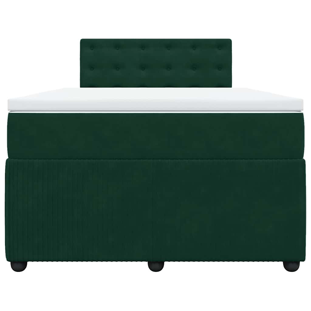 Giroletto a Molle con Materasso Verde Scuro 120x190 cm Velluto | homemem39