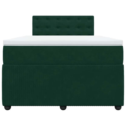 Giroletto a Molle con Materasso Verde Scuro 120x190 cm Velluto | homemem39
