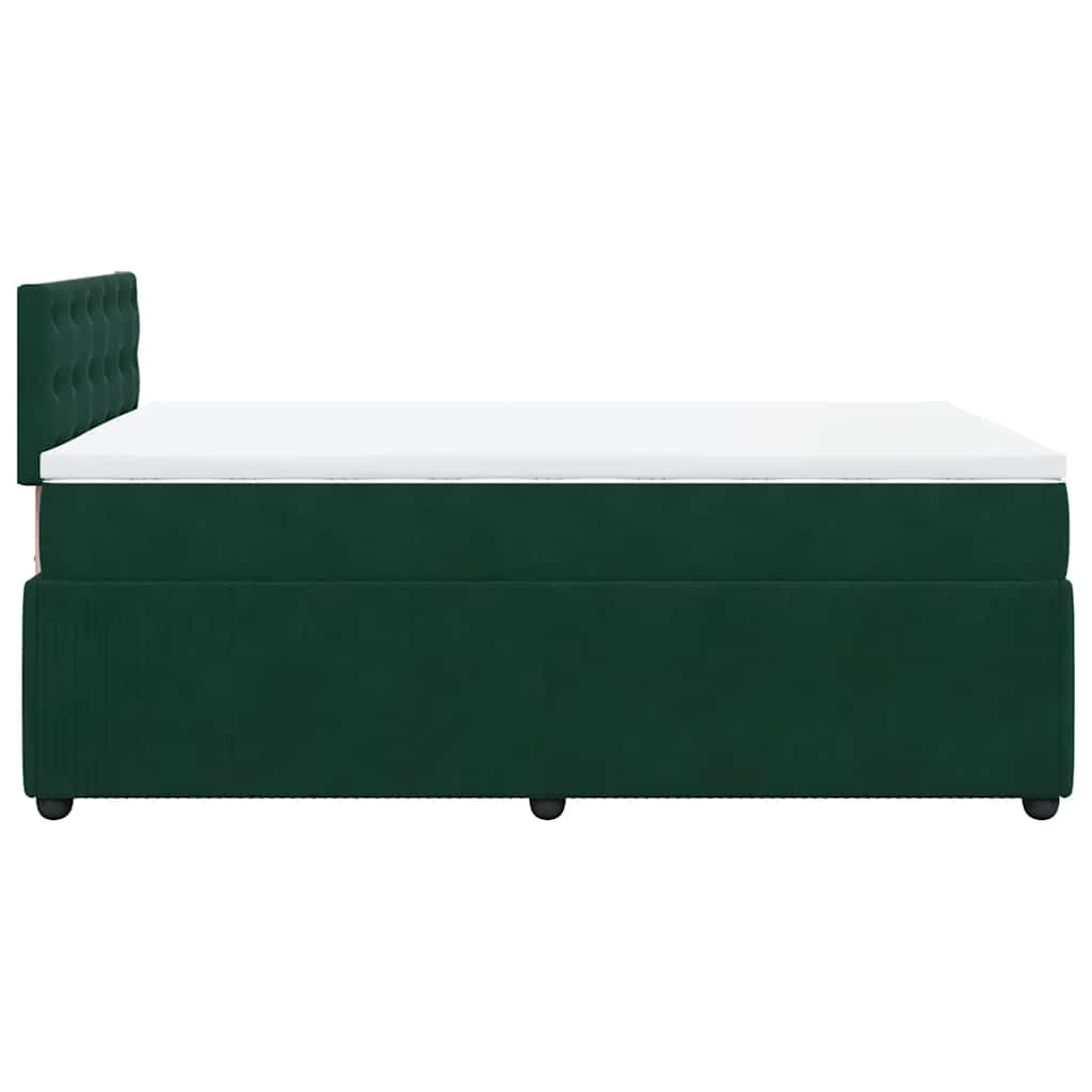 Giroletto a Molle con Materasso Verde Scuro 120x190 cm Velluto | homemem39