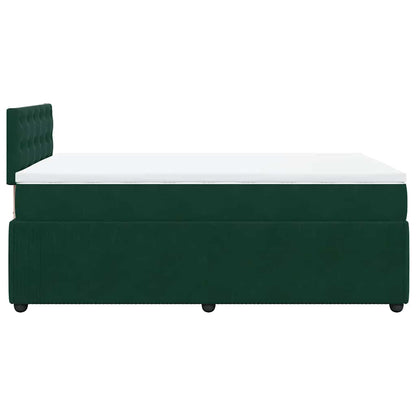 Giroletto a Molle con Materasso Verde Scuro 120x190 cm Velluto | homemem39