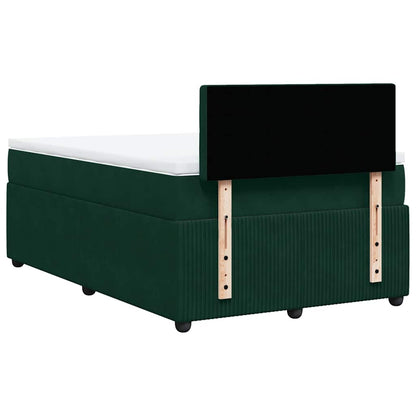 Giroletto a Molle con Materasso Verde Scuro 120x190 cm Velluto | homemem39