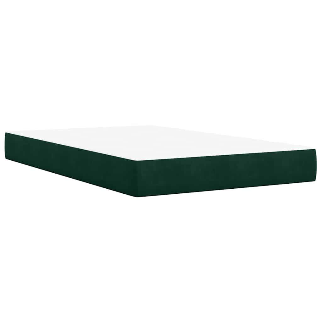 Giroletto a Molle con Materasso Verde Scuro 120x190 cm Velluto | homemem39