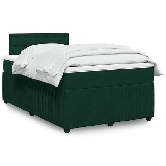 Giroletto a Molle con Materasso Verde Scuro 120x190 cm Velluto | homemem39