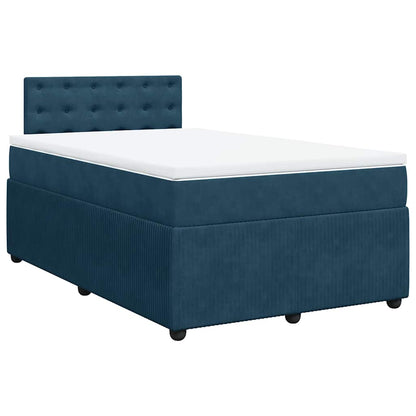 Giroletto a Molle con Materasso Blu 120x190 cm in Velluto | homemem39