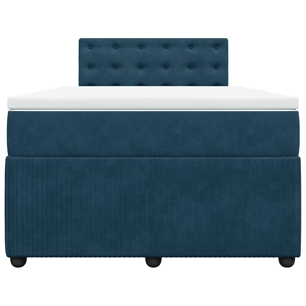 Giroletto a Molle con Materasso Blu 120x190 cm in Velluto | homemem39