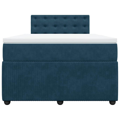 Giroletto a Molle con Materasso Blu 120x190 cm in Velluto | homemem39