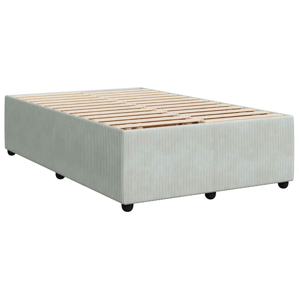 Giroletto a Molle con Materasso Grigio Chiaro 120x200cm Velluto | homemem39