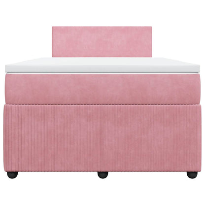 Giroletto a Molle con Materasso Rosa 120x200 cm in Velluto | homemem39