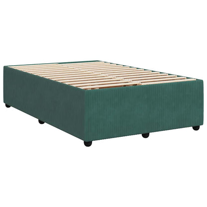Giroletto a Molle con Materasso Verde Scuro 120x200 cm Velluto - homemem39