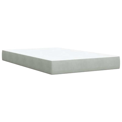 Giroletto a Molle con Materasso Grigio Chiaro 120x200cm Velluto | homemem39