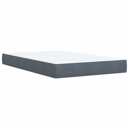Giroletto a Molle con Materasso Grigio Scuro 120x200 cm Velluto | homemem39