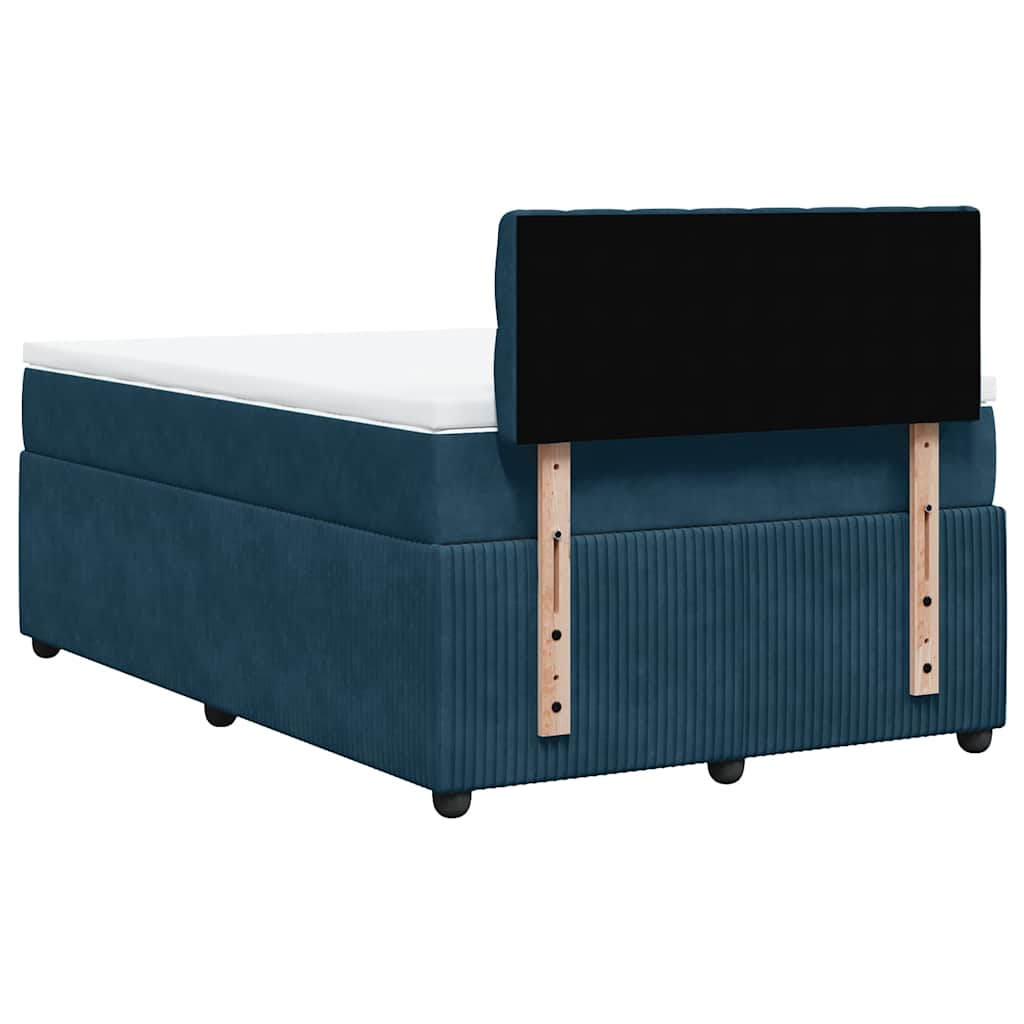 Giroletto a Molle con Materasso Blu 120x200 cm in Velluto | homemem39