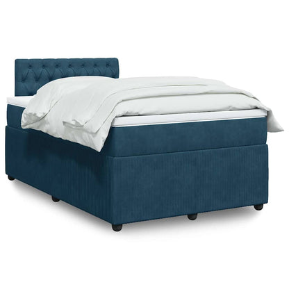Giroletto a Molle con Materasso Blu 120x200 cm in Velluto | homemem39