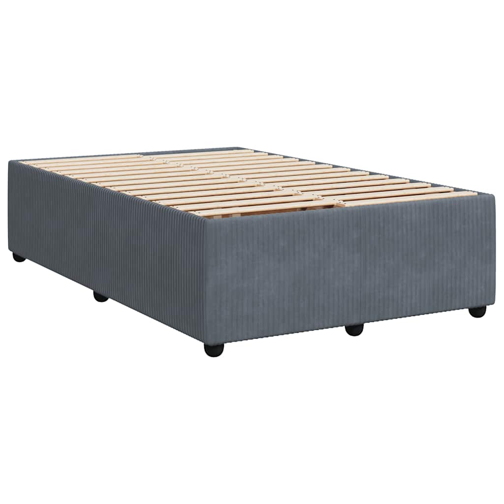 Giroletto a Molle con Materasso Grigio Scuro 120x200 cm Velluto | homemem39