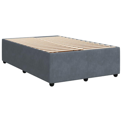 Giroletto a Molle con Materasso Grigio Scuro 120x200 cm Velluto | homemem39