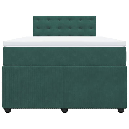 Giroletto a Molle con Materasso Verde Scuro 120x200 cm Velluto - homemem39