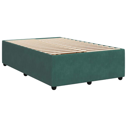 Giroletto a Molle con Materasso Verde Scuro 120x200 cm Velluto - homemem39