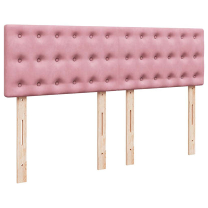 Giroletto a Molle con Materasso Rosa 140x190 cm in Velluto
