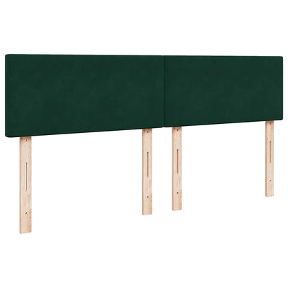 Giroletto a Molle con Materasso Verde Scuro 180x200 cm Velluto