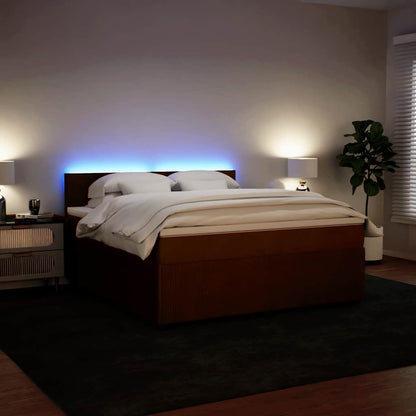 Giroletto a Molle con Materasso Rosa 180x200 cm in Velluto | homemem39