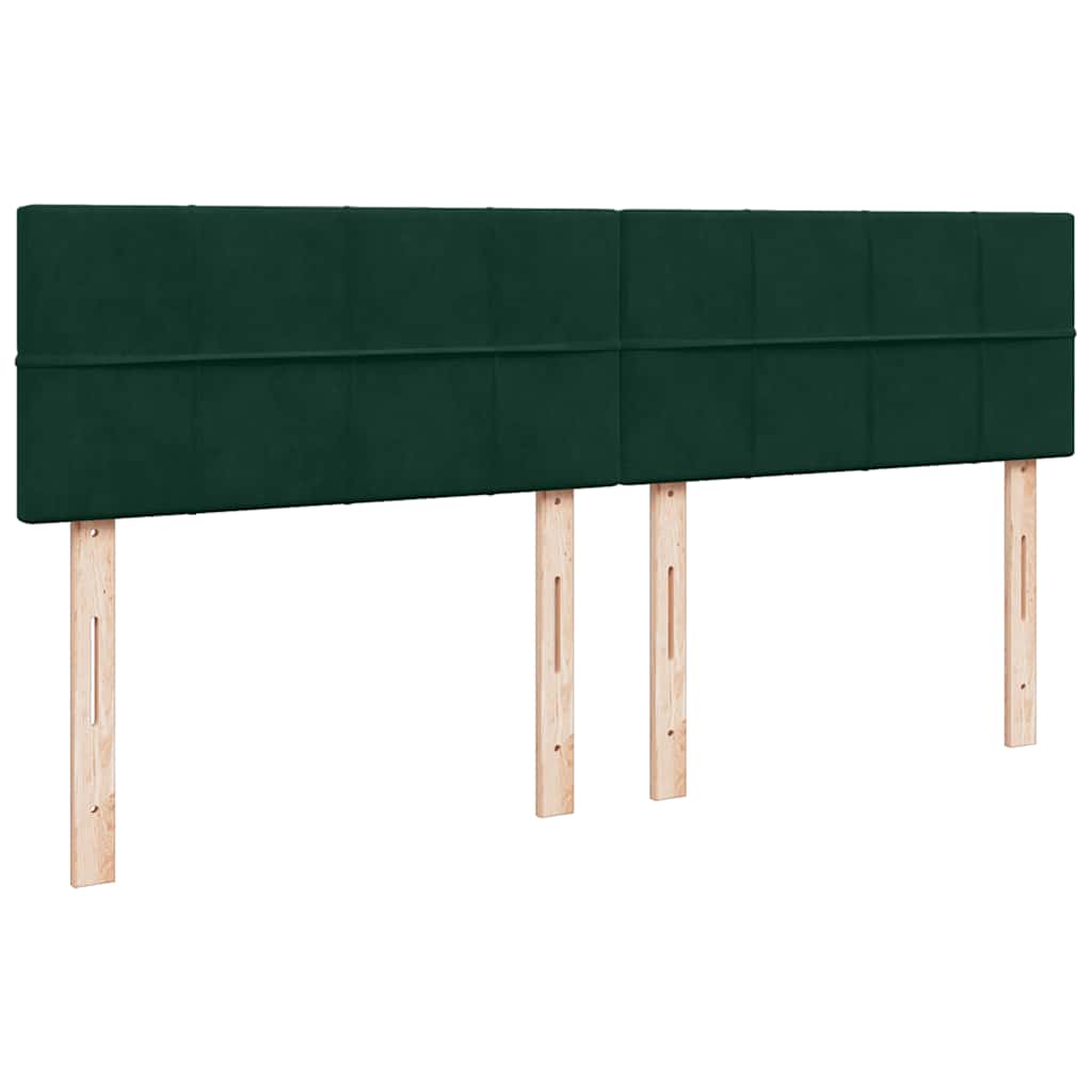 Giroletto a Molle con Materasso Verde Scuro 180x200 cm Velluto