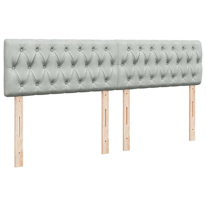 Giroletto a Molle con Materasso Grigio Chiaro 180x200cm Velluto